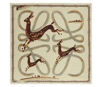 Luxury Deer scarf in wool cotton and silk