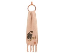 Luxury Owl scarf in wool and mohair