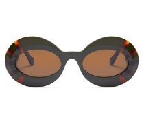 Luxury Oversized oval sunglasses in acetate