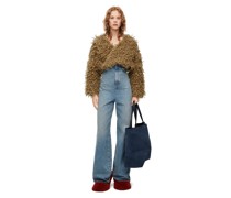 Luxury Cropped cardigan in mohair and wool