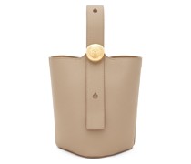 Luxury Mini Pebble Bucket bag in soft grained calfskin