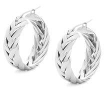 Luxury Braided hoop earrings in sterling silver