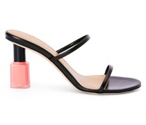 Luxury Nail polish sandal in goatskin