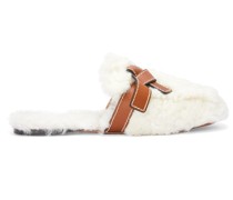 Luxury Gate mule in shearling
