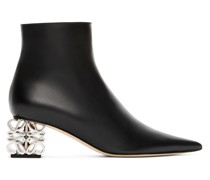 Luxury Anagram heel boot in calfskin