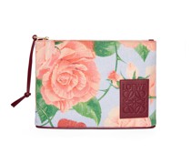 Luxury Roses oblong pouch in denim