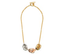 Luxury Donut trio link necklace in sterling silver