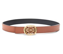 Luxury Reversible Anagram Ellipse belt in smooth calfskin