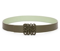 Luxury Inflated Anagram belt in soft calfskin and brass