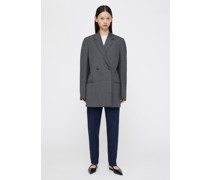 Double-breasted vent blazer grey mélange