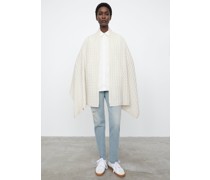 Cable knit cashmere scarf off-white