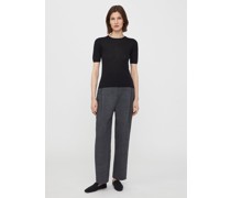 Thin cashmere tee black