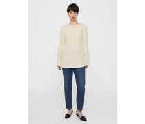 Slouched shoulder top off-white
