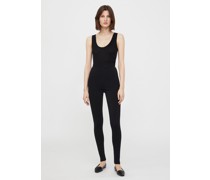 Compact knit leggings black