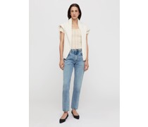 Twisted seam denim worn blue