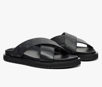 Sandalen in Visetos Leder-Mix