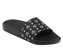 Slides mit Monogramm-Print