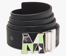 Claus Wendegürtel in Visetos mit „M"-Schnalle mit Inlay aus Epoxidharz, 3,8 cm