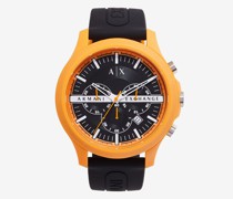 Analog Watches Orange Edelstahl, Plastik, Messing, Kristall, Silikon