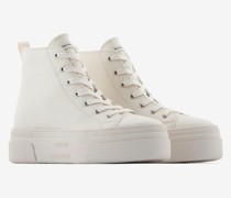 Hohe Sneakers aus Action-Leder