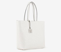 Shopper mit geprägtem Allover-Logo