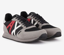 Sneaker aus Öko-Wildleder, Mesh und Nylon