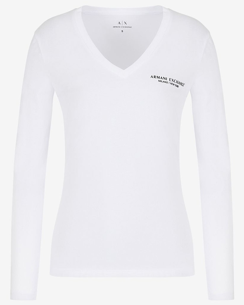 Armani Exchange Damen Langärmliges T-Shirt