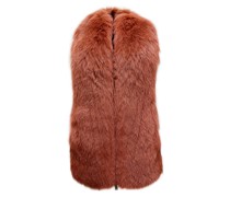 Fox Fur Padded Vest Jacket