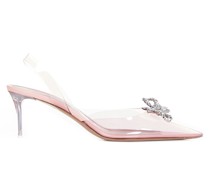 Amina Muaddi Rosie Glass Slingback Pumps