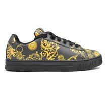 Jeans Couture Printed Leather Sneakers