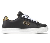 Jeans Couture Leather Logo Sneakers