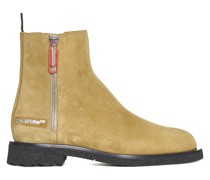 Off-White Suede Ankle Boots