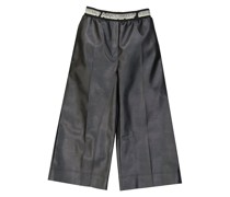 Stella Mccartney Cropped Leather Effect Pants