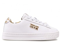 Jeans Couture Leather Logo Sneakers