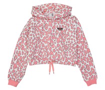 Underwear Print Cropped Hoodie