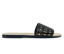 Alaia Leather Slides