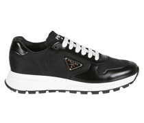 Leather And Fabric Sneakers