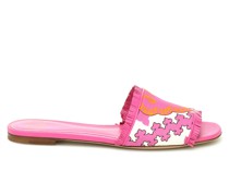 Canvas Flower Palm Leaf Flats