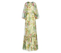 Silk Printed Midi Dress