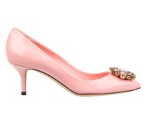 Crystal Embellished Suede Pumps