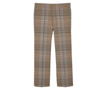 Check Wool Tailored Pants