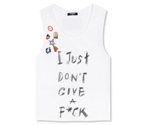 Printed Cotton Cropped T-Shirt