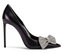 Zoe Chain-Bow Leather Pumps