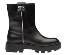 Leather Logo Boots