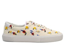 Canvas And Leather Sneakers