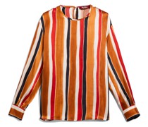 Studio Striped Silk Satin Blouse