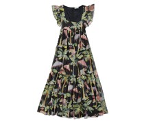 Red   Cotton Printed Dress