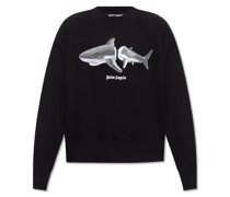 Logo Shark Print Sweatshirt