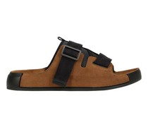 Schuh. Braun Leder, Polyurethan