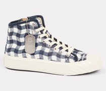 Hohe Kenzoschool Sneaker Wavy Vichy" Damen Dunkelblau für